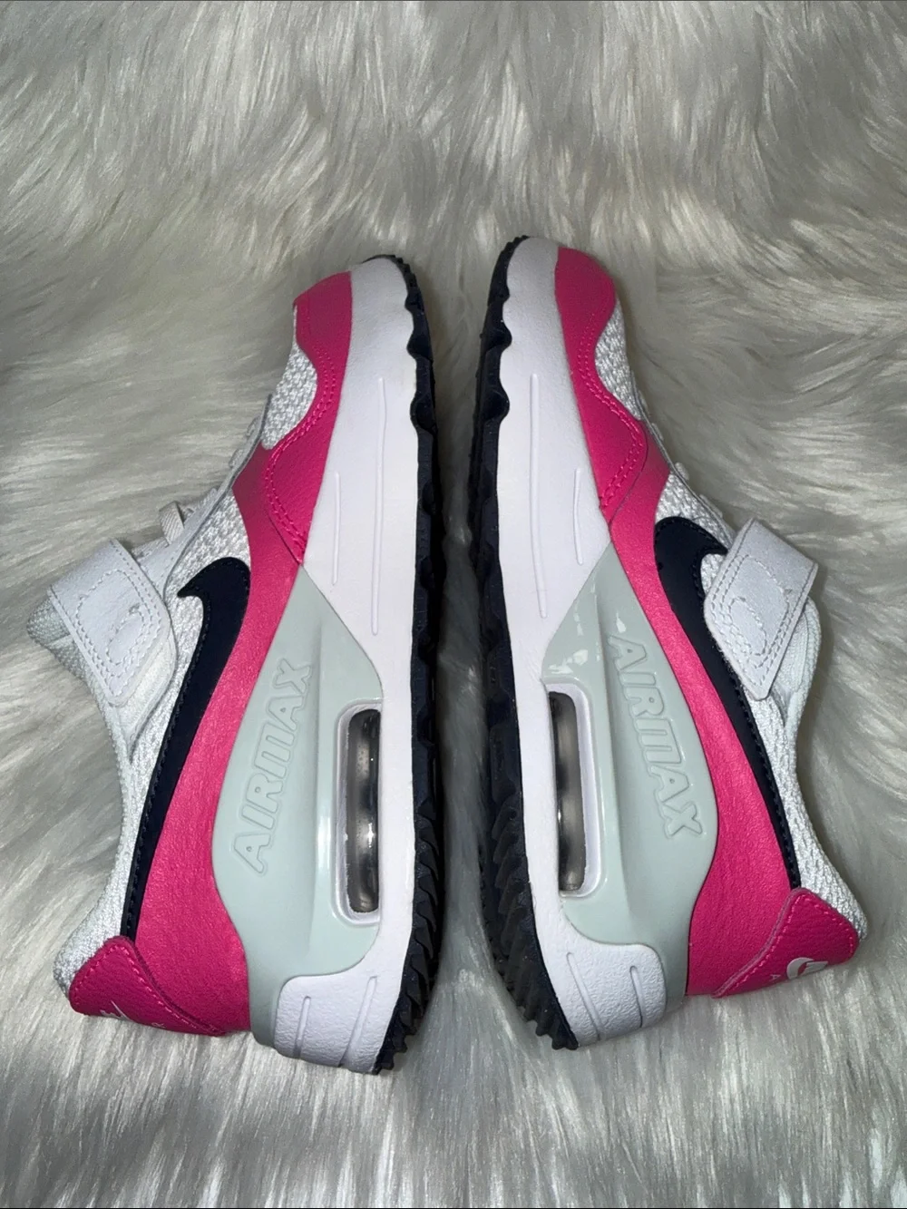 Nike Kids White & Hot Pink Air Max Accent Sneakers